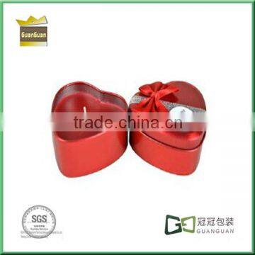 Valentine Gift Heart Shape Box Candle Tin