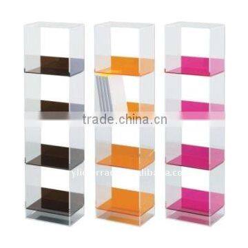 4 Shelf Moveable Acrylic Display Rack