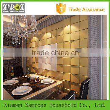 Puzzle Mosaic high quality stylish luxury faux leather PU foam waterproof office mosaic panels xiamen