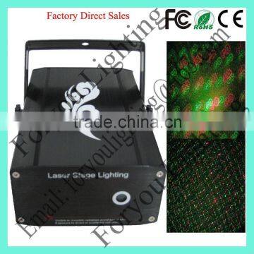 High power and efficiency hot sell dj dance laser mini stage lighting with 4 patterns