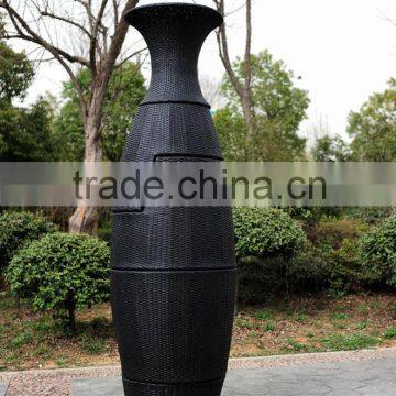 Wicker Sofa Set Black Bottle Shape Rattan Sofa and Ottoman photo-2