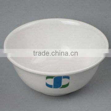 B2006 white color melamine bowl with customer logo for promotion