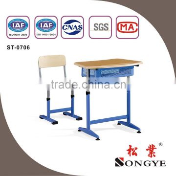 AP school furniture Adjustable werzalit trapezoid student desk