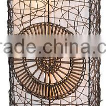 European Vintage Indoor Unique Rattan Standing Floor Lamp/Floor light