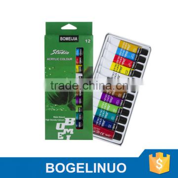 BOMEIGA 12 colors studio acrylic colour set wholesale