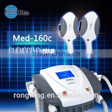 2016 new portable SHR+SSR 2 in 1 system IPL hair removal machine