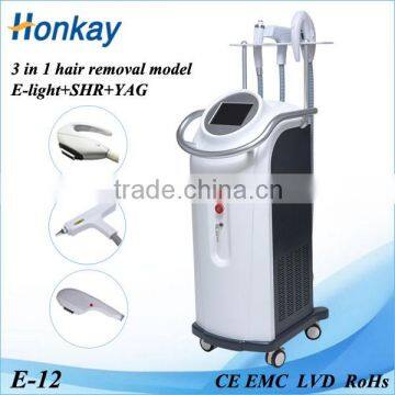 2016 best selling Elight+SHR+YAG 3 in 1 Multifunction Beauty Machine