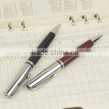 Eco-friendly leather marking promotional metal ball pen