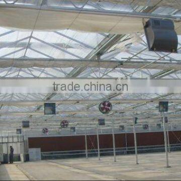 Agricultural greenhouses with inside shading screen