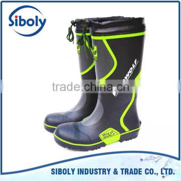 custom made good quality men cheap fashion rubber boot gumboots