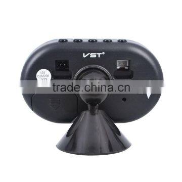 LED Lighted Digital Car Clock Thermometer Auto Dual Temperature Gauge Voltmeter Voltage Tester DC 12-24V photo-4