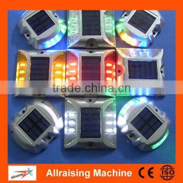 Aluminum Solar powered Road Studs green LED type