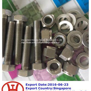 Monel 400 Hex Bolts with full threaded