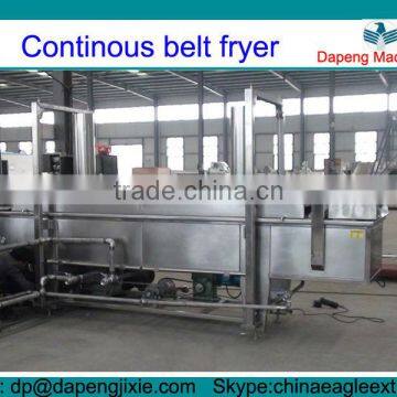 automatic continuous fryer with conveying belt