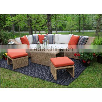 Latest Design Used Sectional Sofas Outdoor Rattan Weave Garden Sofa Set photo-2