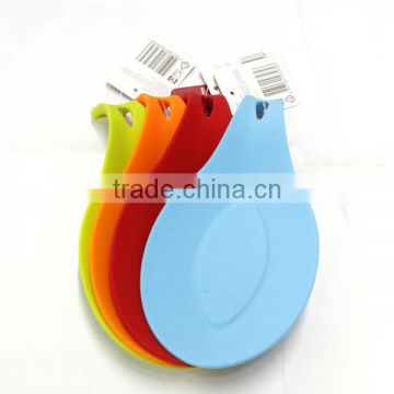 Heat resistant silicone spoon rest holder