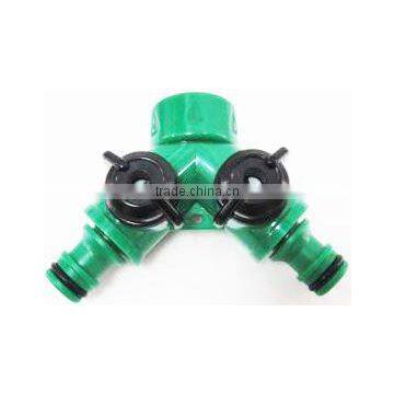 Plastic 2-Way Snap-In Garden Y Shut-Off Valve