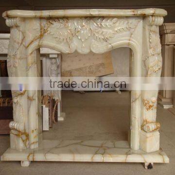 MODERN DESIGN LIGHT GREEN ONYX FIREPLACES photo-3