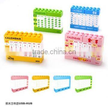 Creative USB HUB DIY Blocks Usb 2.0 Hub Calendar With Bluetooth/usb Hub With Cable/Executive DIY Desk Calendar 2015 photo-5
