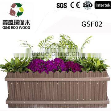 Hot Plastic Wood Outdoor Flower Box Beautiful WPC Planter