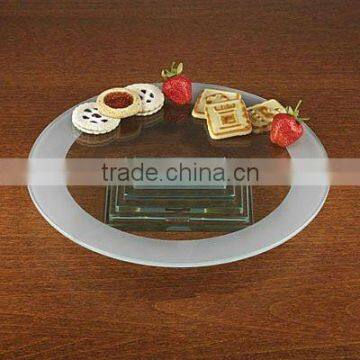 round steped cake plate wedding glass plate centerpiece