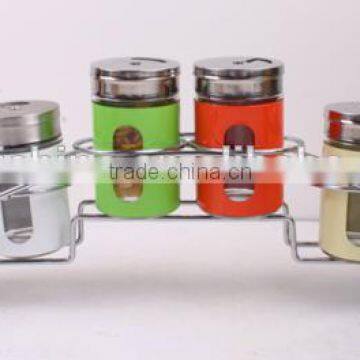 glass seasoning pot with window