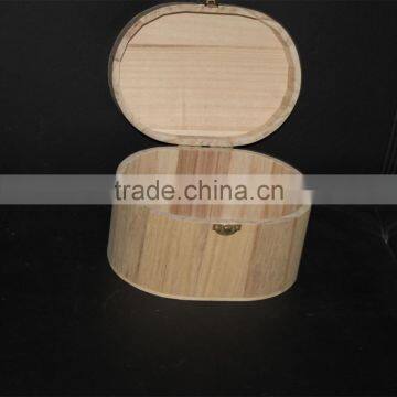 2017 Wonderful Quality Special Oval Book Shape Decorative Customized Unfinished Wooden Box With Lock photo-2