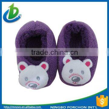 Trade assurance baby anti-skidding animal plush novelty slippers