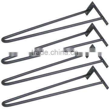 Best Selling 2 Legs Modern Cast Iron Table Base Hairpin Table Legs With 16 Inches photo-2