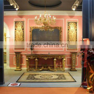 Fancy Gold Leaf Polyresin Wall Mirror on Sale photo-4