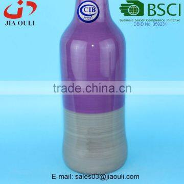BSCI Audit Factory Unique Design Home Decor Wine Bottle Shape Ceramic Vase, Tall Decorative Vase photo-3