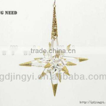 acrylic hanging north star Christmas tree topper ornament
