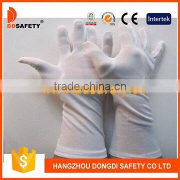 DDSAFETY 100% White Nylon Cotton Working Gloves With Long Cuff