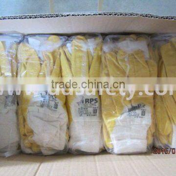 DDSAFETY 2017 Yellow Cotton Liner Knitted Wrist Cuff Nitrile Safety Working Glove photo-5