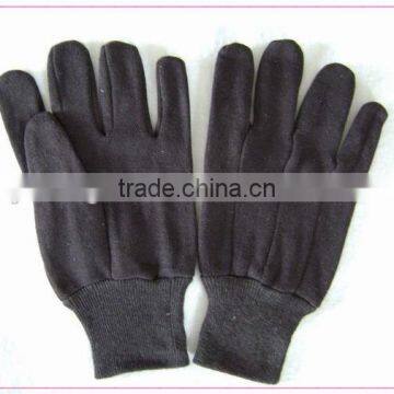 Brown cotton jersey glove