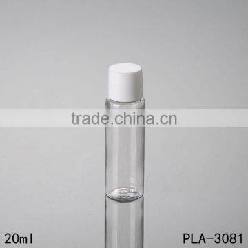 20ml hot products promotion pet bottle cost price with plastic cap cosmetic water toner lotion sample travel pet plastic bottle