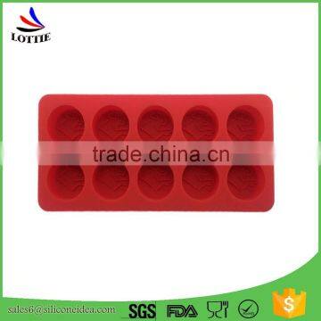 2016 Hot Selling Food Grade Custom 10 Cups Silicone Candy Mold Chocolate Ice Tray photo-2