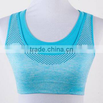 2016 Custom Soft Breathable Seamless Tank Top Women Sport Bra, Stretch Yoga Jogging Athletic Sport Bra Top photo-4