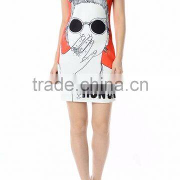 digital print high quality woman dress new design holiday dress