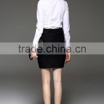 Intellectual Modern Ladies Long Sleeve Non-iron White Formal Shirt photo-3