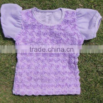 Wholesale Childrens t Shirt Baby Tops With Rose photo-4
