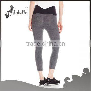 Maternity Capri Leggings With Melange Fabric for Maternity Clothings photo-2