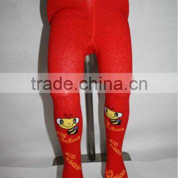 baby bee design red tights