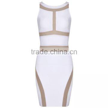 2015 New Ladies Mini Sexy Bodycon Black Mesh Cut Out HL Bandage Dress Sling Party Tight Dress photo-4