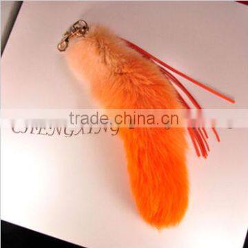CX-R-50 Pink Keychain 2016 Fashion Genuine Fox Fur Pendant For Bag Cute Key Ring photo-3