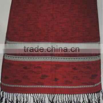 Fashion Jacquard shawl 100%polyester