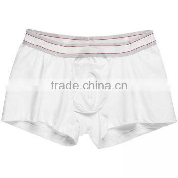 Plain white cotton boxer briefs men high cut briefs wholesale