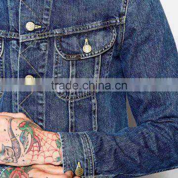Fashion Popular Denim Men's Jeans Jacket Blue Street Wear photo-3