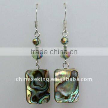 fashion abalone shell earrings, hot Western style shell jewelry, high quality jewelry