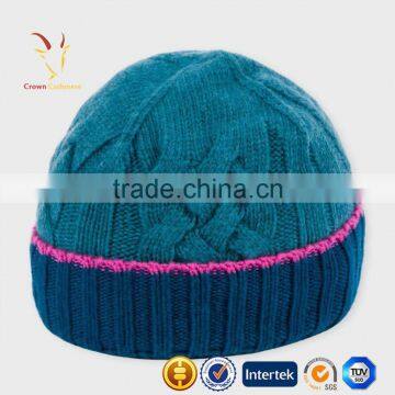 Cable Ribbed Wool Cashmere Mens Hat Styles